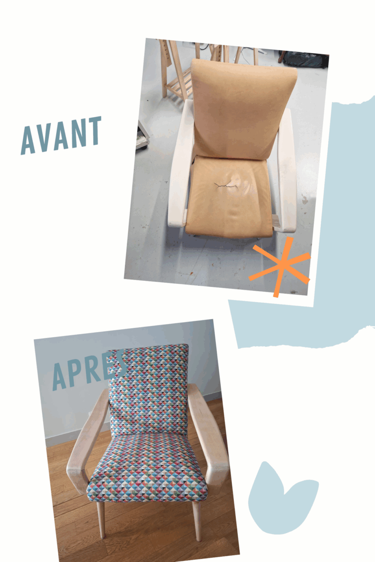 AVANT APRES FAUTEUIL SCANDINAVE